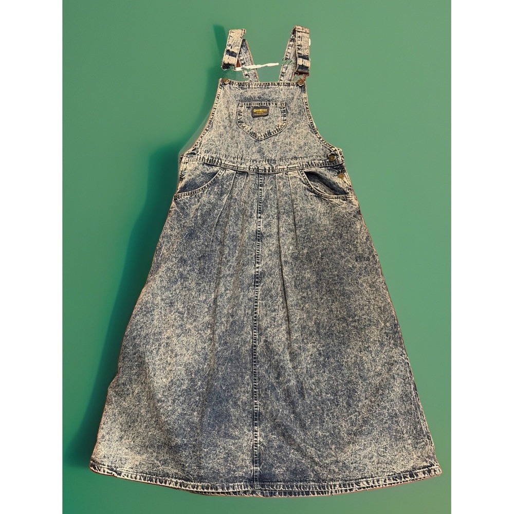 Vintage Sz 6 OshKosh B'Gosh Denim Jumper USA Made Cottagecore Kidcore Americana